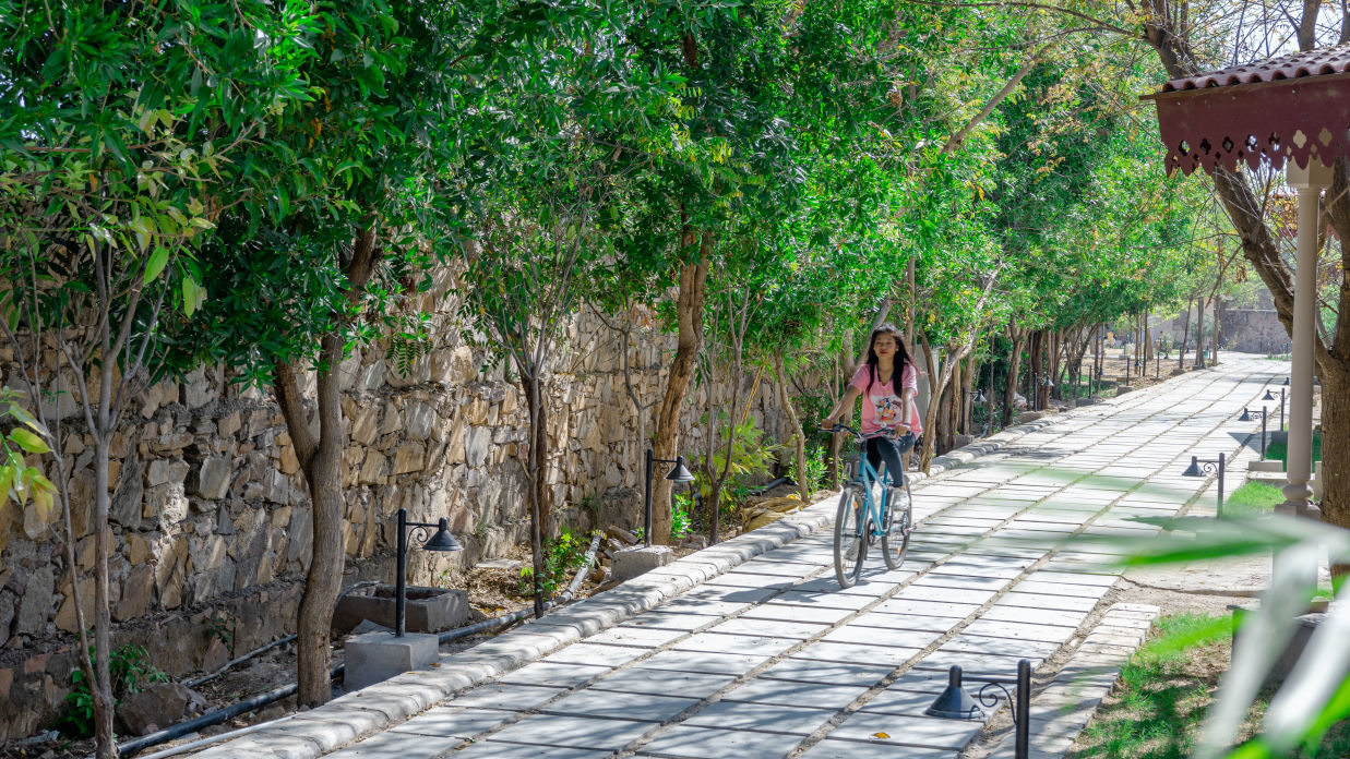 Cycling on a track, Brij Bageecha, Jaipur