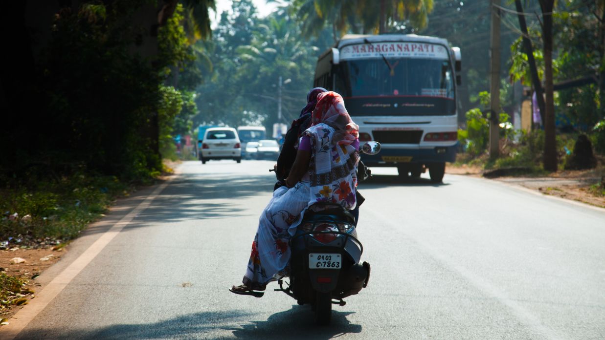 Image of vehicals on the road@ Lamrin Ucassaim Hotel, Goa