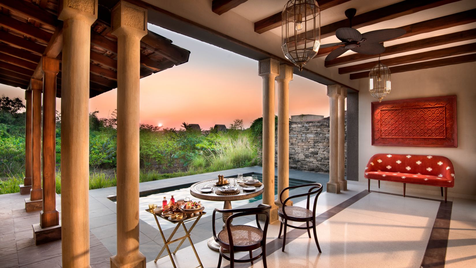 Verandah with Traditional Chairs and Table