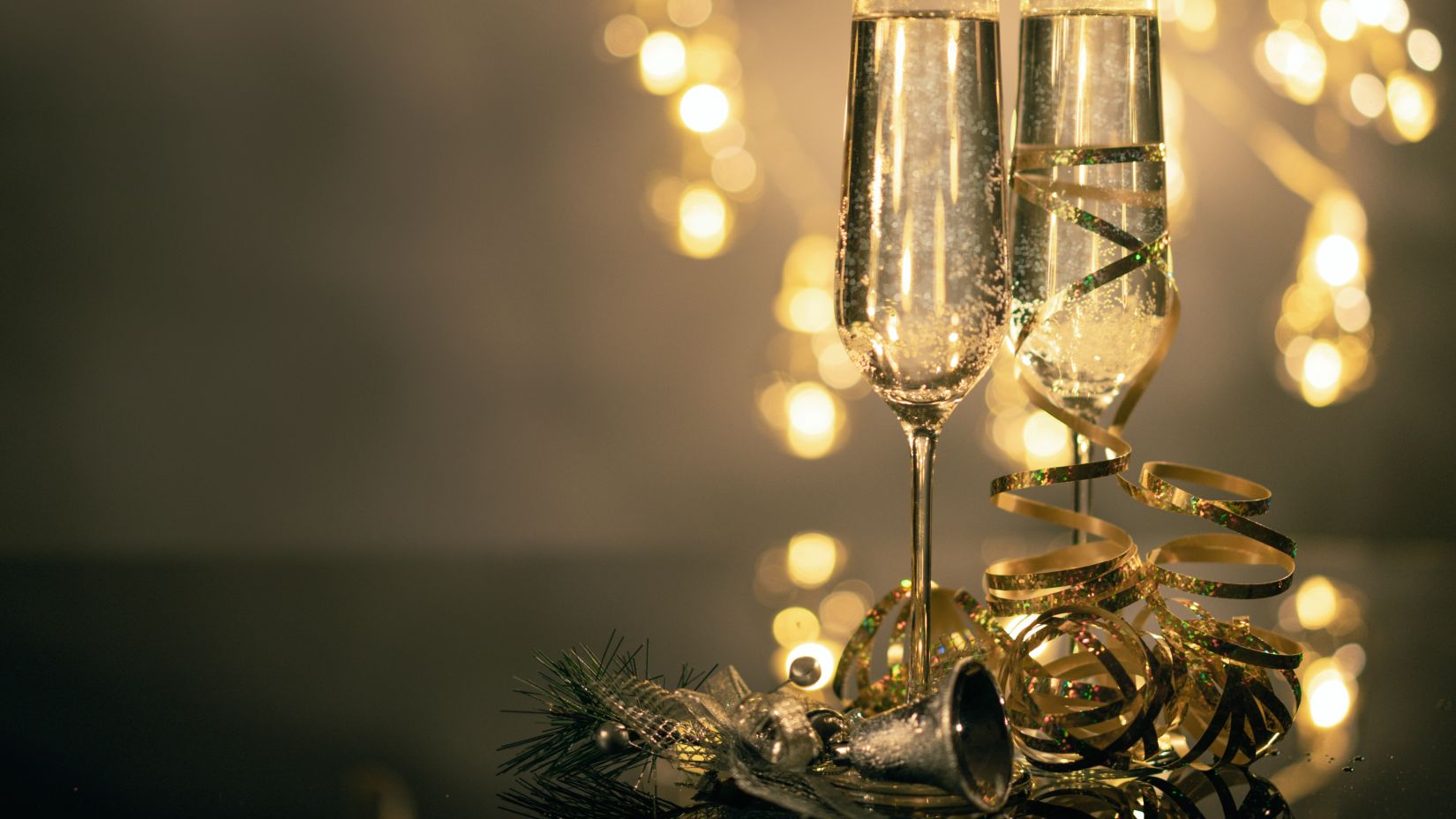 champagne in glasses and new year party decorations - Heritage Village Resort & Spa, Manesar