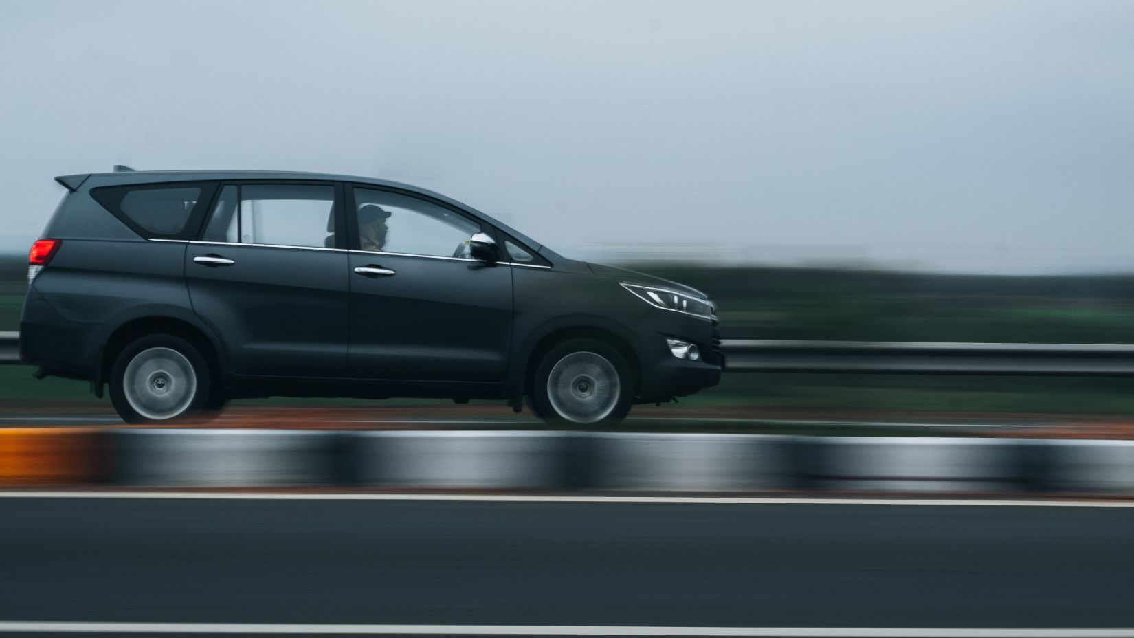 an SUV on a road