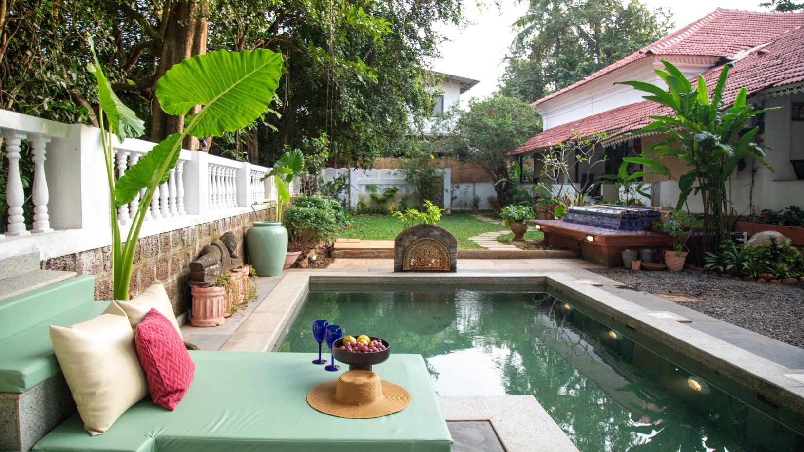 L shaped pool  @ Lamrin Ucassaim Hotel, Goa