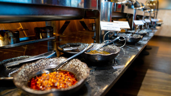 Buffet spread at Asiatic Lounge in Kenya