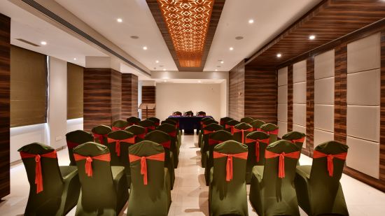 Theatre style seating in the conference hall at Click Hotel Vadodara