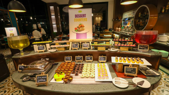 dessert counter at Boulevard - 24 Hour Coffee Shop - The Orchid Hotel Pune