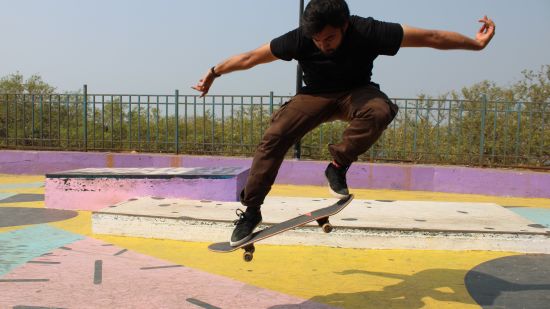 a boy skating