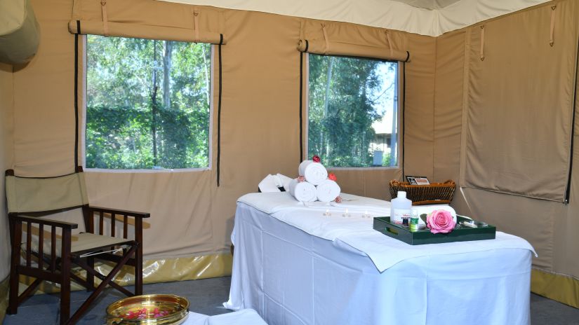 spa arrangements inside a tent - Aalia Jungle Retreat and Spa, Bhagwanpur