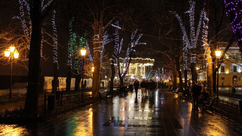 christmas decoration on the streets of Kolkata