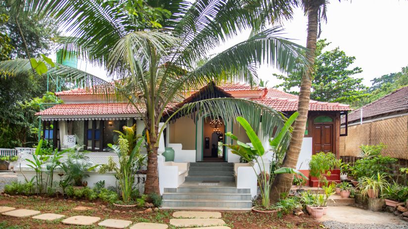 Front view of a cottage  @ Lamrin Ucassaim Hotel, Goa