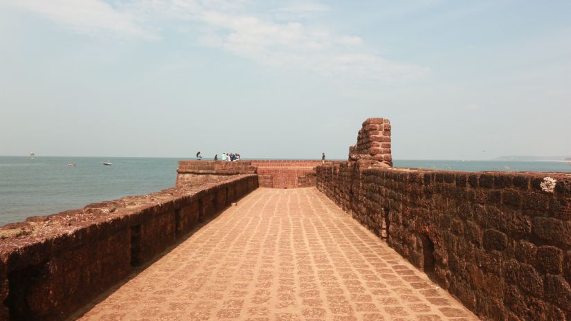 A view from the top of Chapora Fort