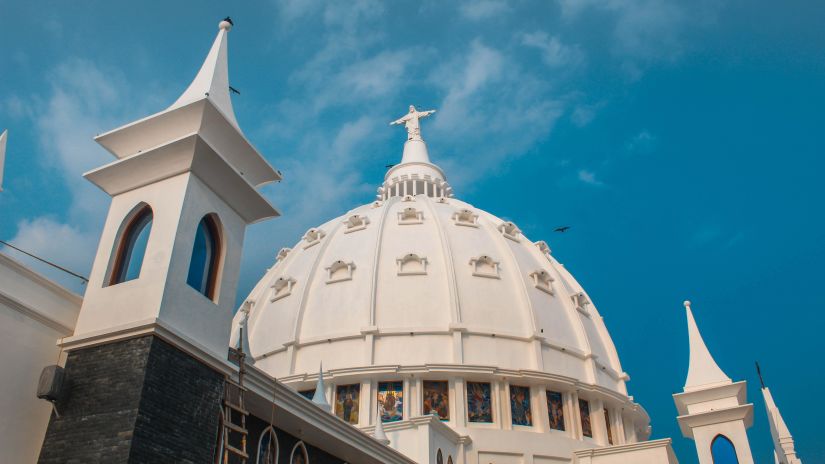 a church captured from a lower angle