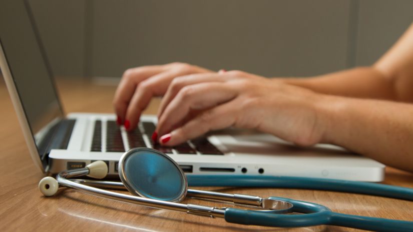 women working on the laptop  