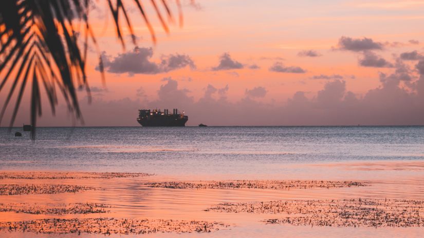 sunset at a beach