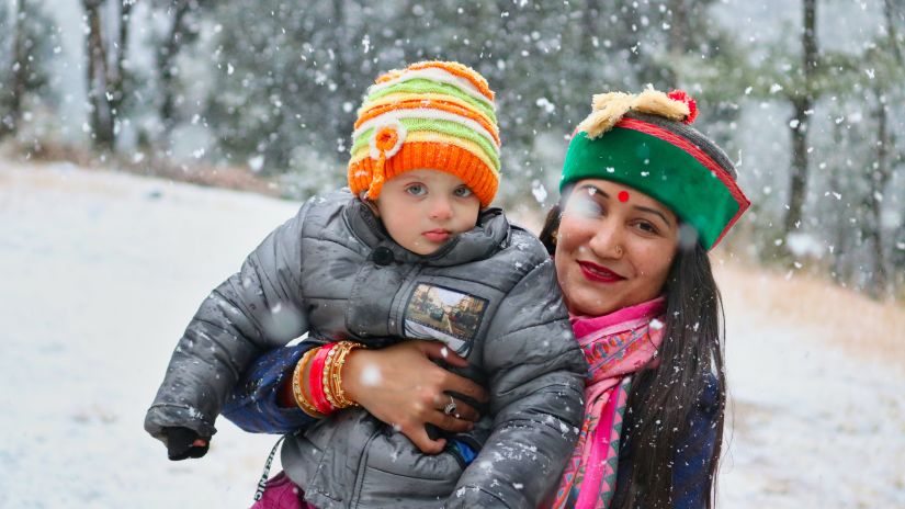 A mother and son duo in shimla