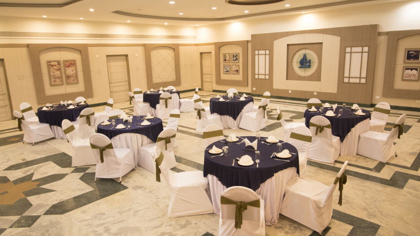 Seating arrangements inside the Banquet hall - VITS shalimar, Ankleshwar 