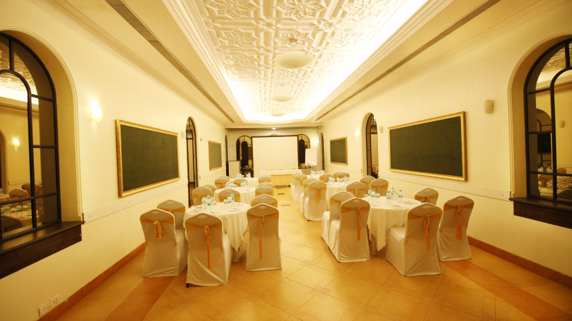 indoor seating space at an event venue in Khandala - Zara's Resort