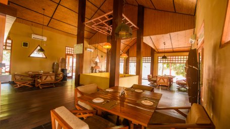 cosy seating area at our restaurant on Neil Island