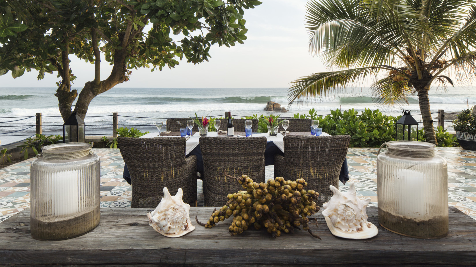 chairs overlooking beach