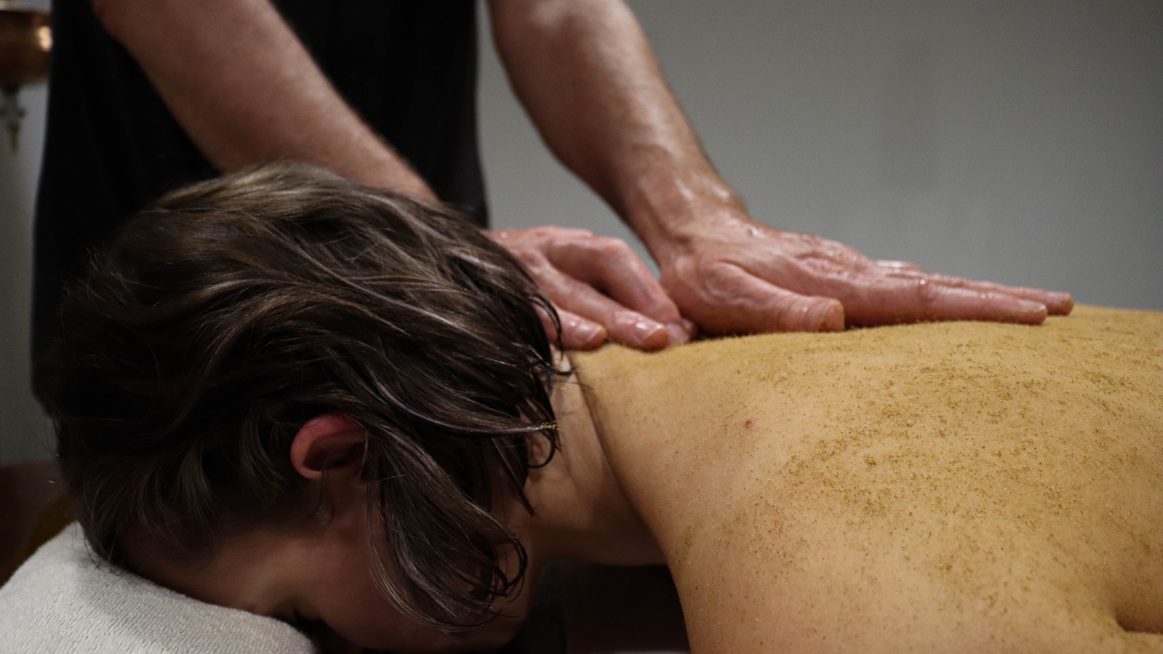 woman getting a back massage