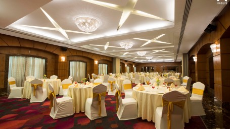 Reception seating arrangement at magnum hall, Hablis Hotel, Chennai