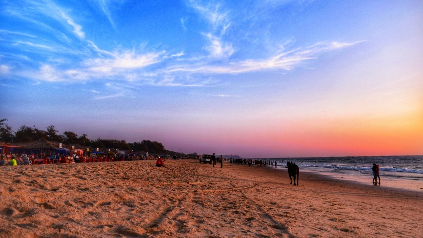 sunset on a beach 