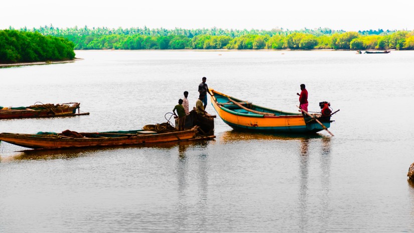 boats at Godavari River