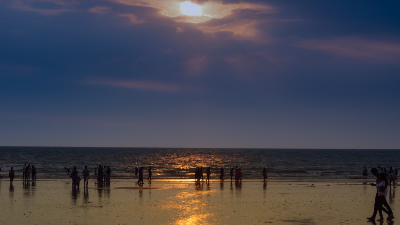 Juhu Beach at sunset