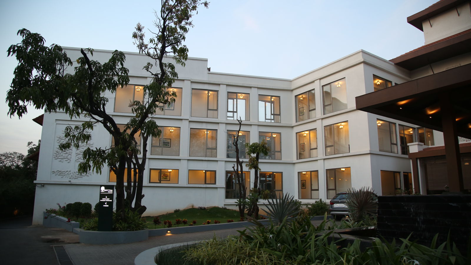 The beautiful entrance area of the resort  - Rhythm Lonavala