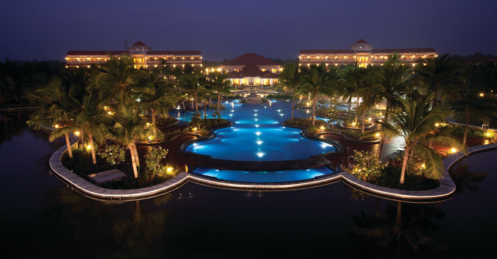 1Wide angle Night View  at Ocean Spray, Pondicherry