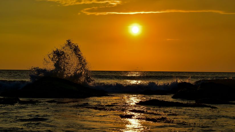 Sunset at kanyakumari Beach