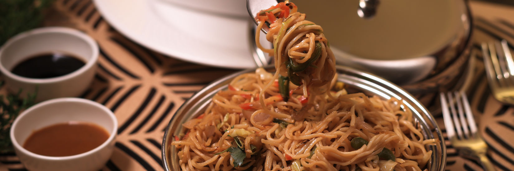 Noodles served in a bowl - Lamrin Boutique Cottages Rishikesh