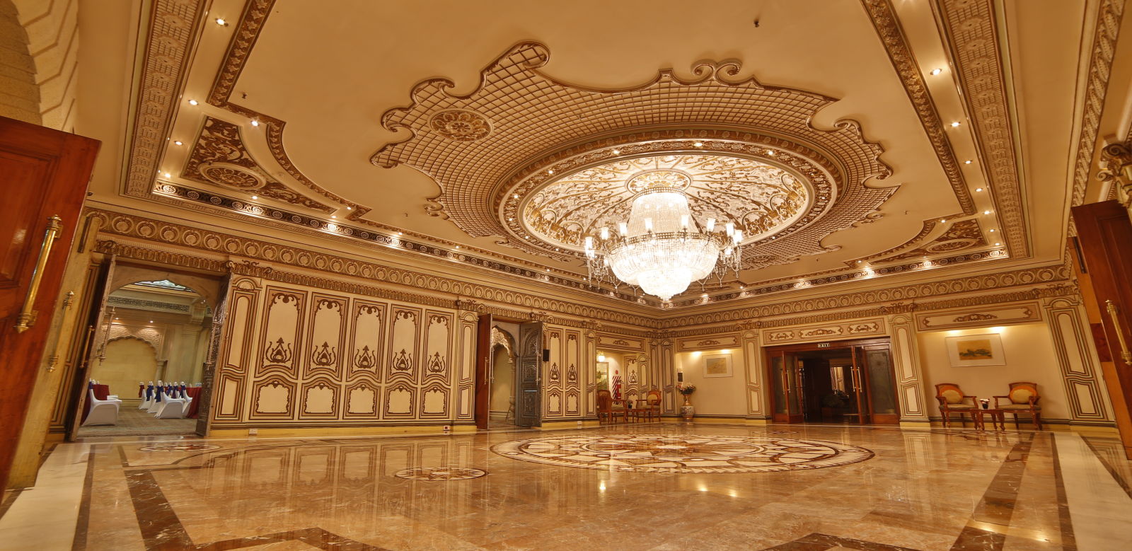  Interiors of Rang Mahal hall at Sitara Luxury Hotel