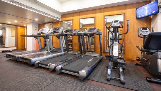 treadmills in a gym at orchid hotel mumbai vile parle