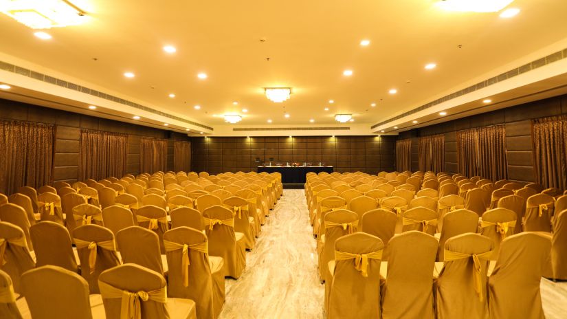 theatre style seating arrangements at Banquet hall at the family hotel in Chennai - Raj Park Hotel, Chennai