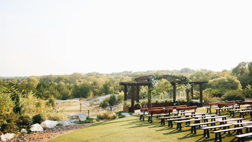 Rosetum - Destination wedding in an outdoor setting with seating arragements