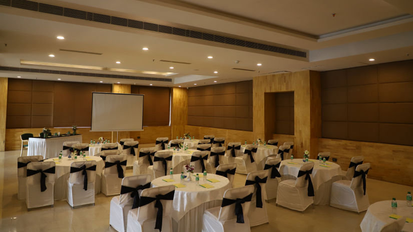 The table-chair sets inside the banquet hall