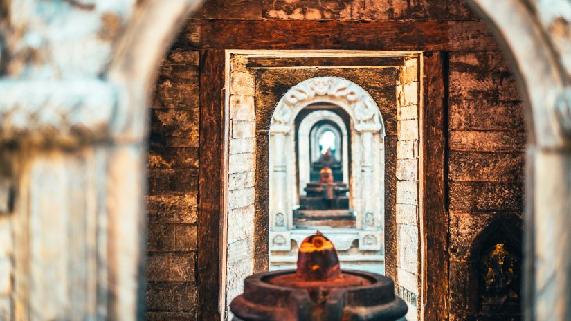 A shiva linga seen in the Baidyanath Temple