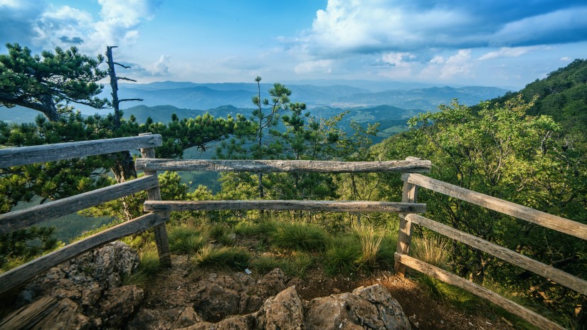 A view point on top of a hill