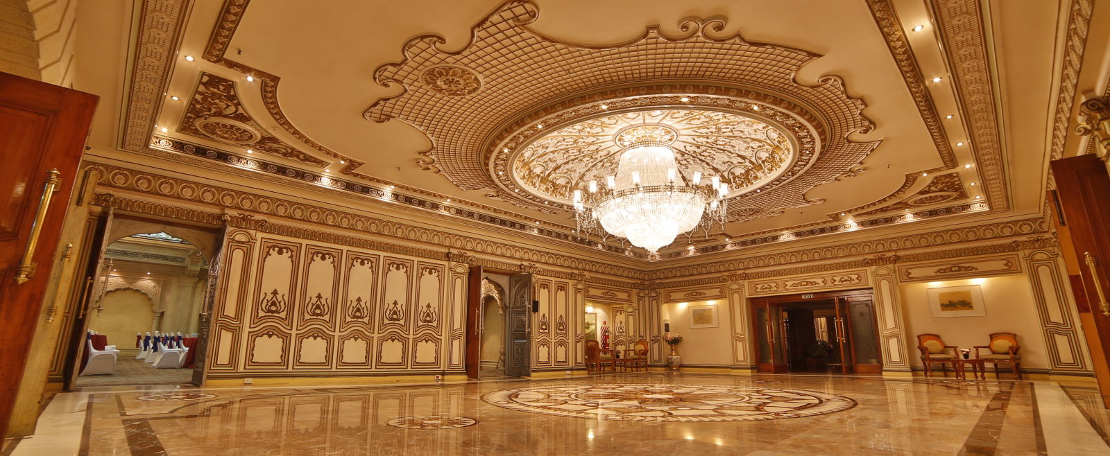  Interiors of Rang Mahal hall at Sitara Luxury Hotel