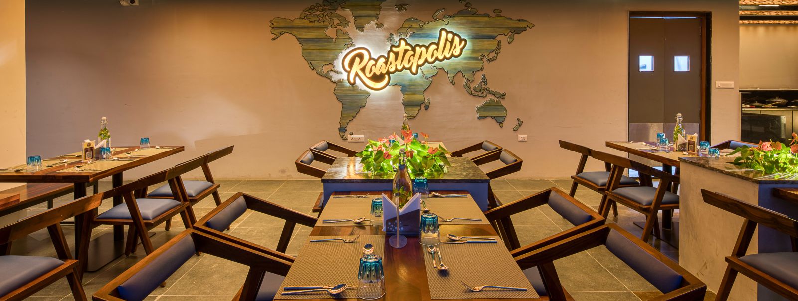 Interior of Roastopolis Restaurant at Le Foliage by TGI, Bangalore 3