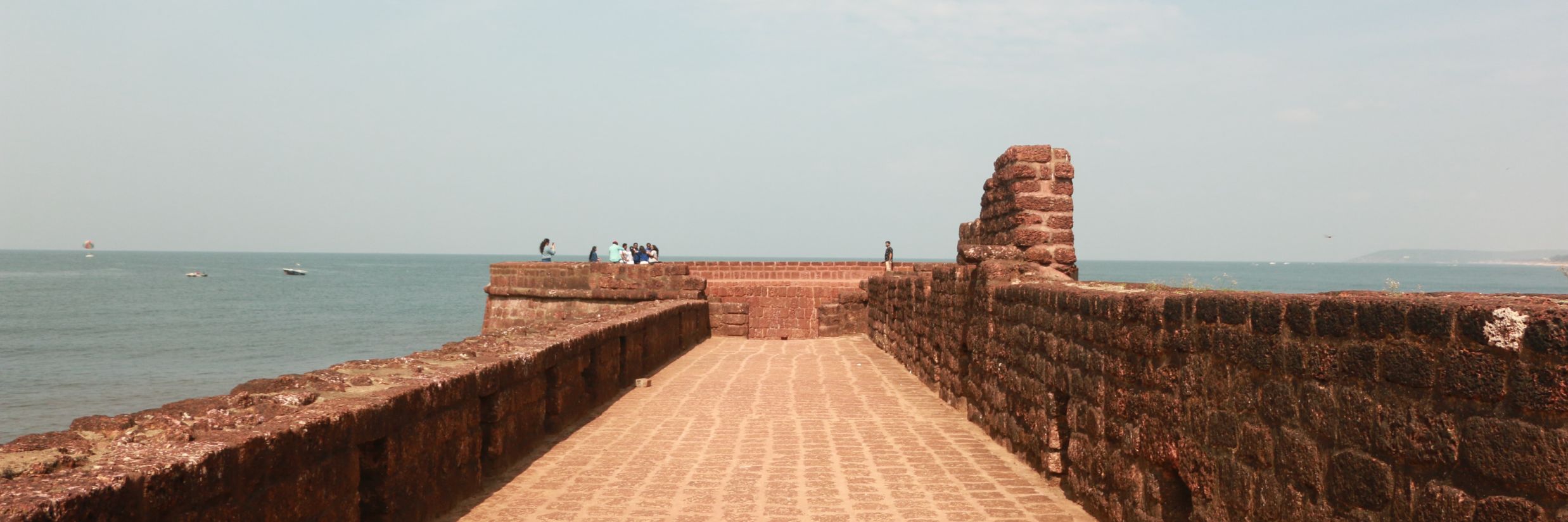 brick pathway near sea @ Lamrin Ucassaim Hotel, Goa