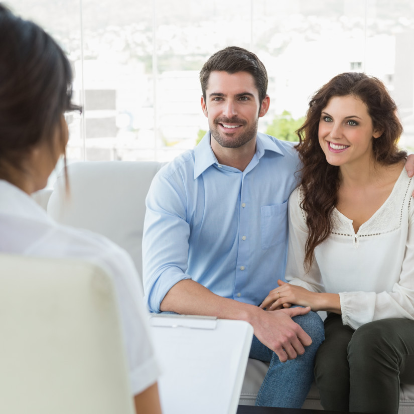 a couple at a counseling session