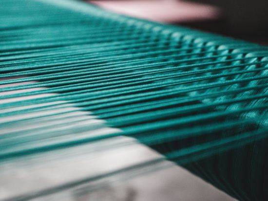 a closeup shot of a weave of green threads  - Ibex River Resort, Pollachi