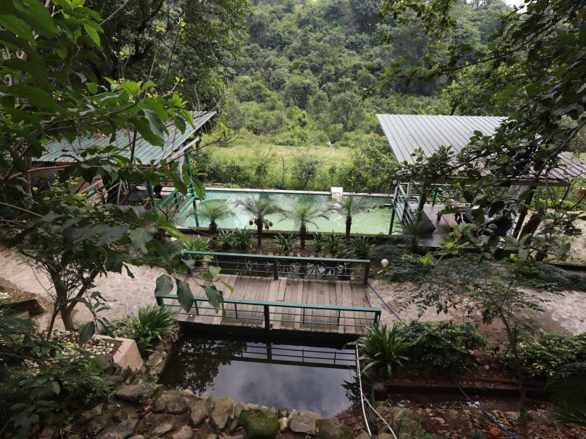 bird's eye view of the pool area at The Sal Woods Forest Resort & Spa