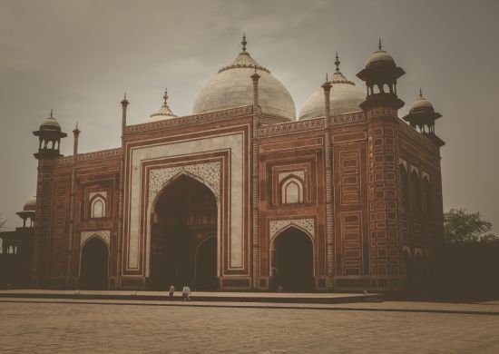 alt-text A historic mosque in Agra's Taj Mahal premises near Clarks Shiraz, Agra