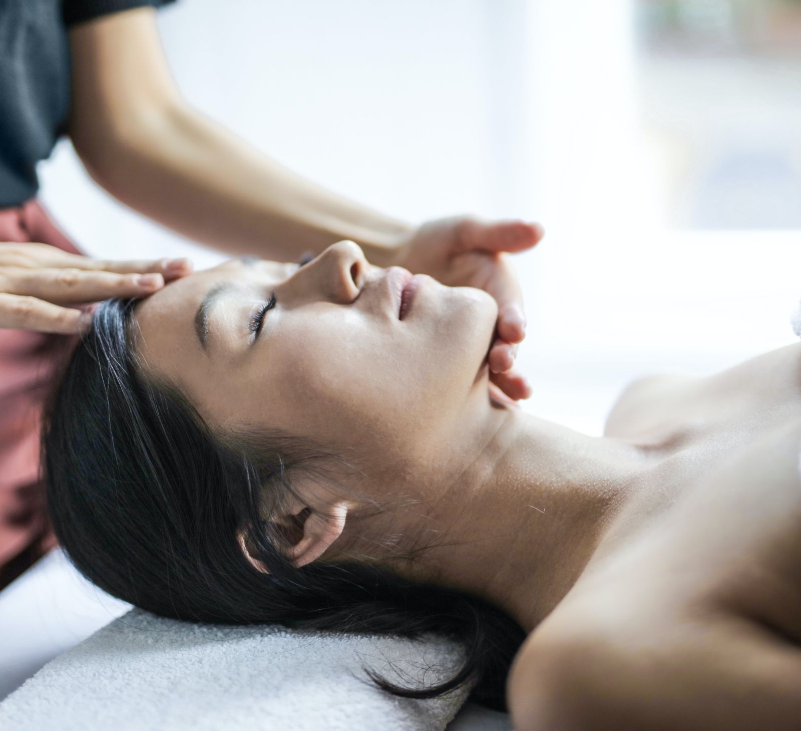 A woman getting a massage