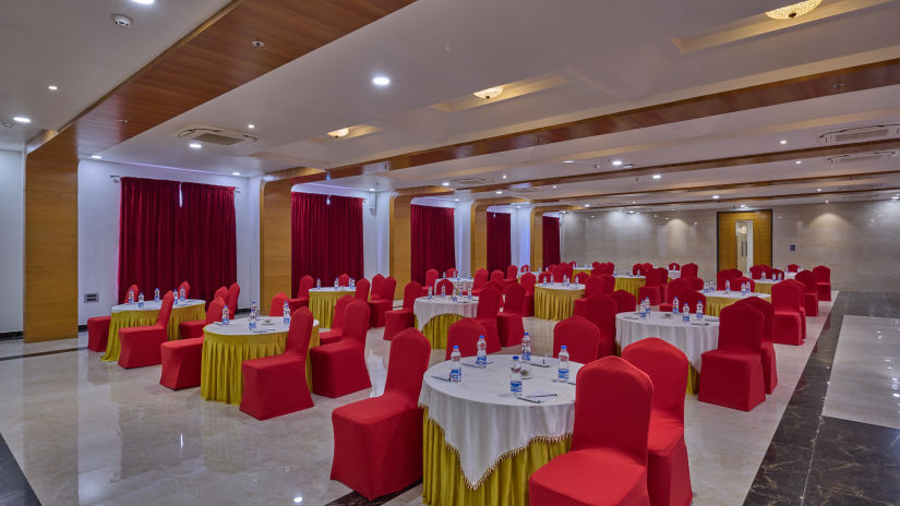 the indoor seating space of the banquet hall - Golden Tulip, Tirupati 0