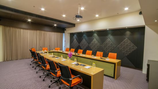 the seating arrangement in the board room at narayani heights