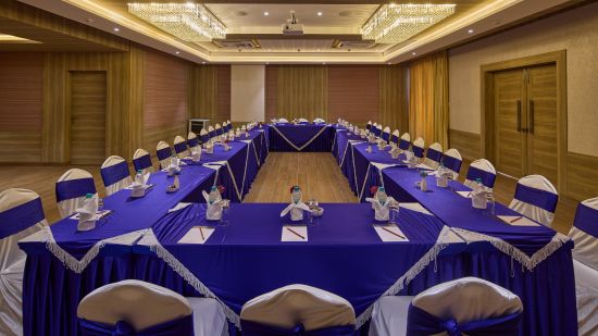 Rectangle seating in the banquet hall at Grand Continent - A Sarovar Premiere Affiliate Hotel, Hosur