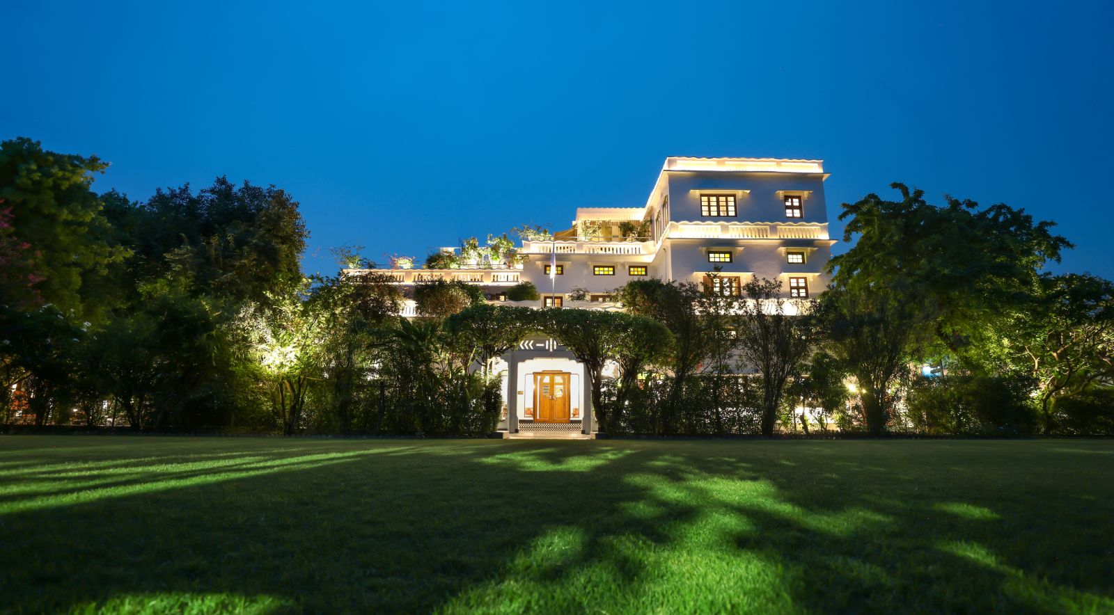 Lawn & Facade - Evening